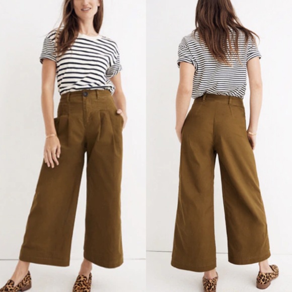 madewell pleated wide leg pants